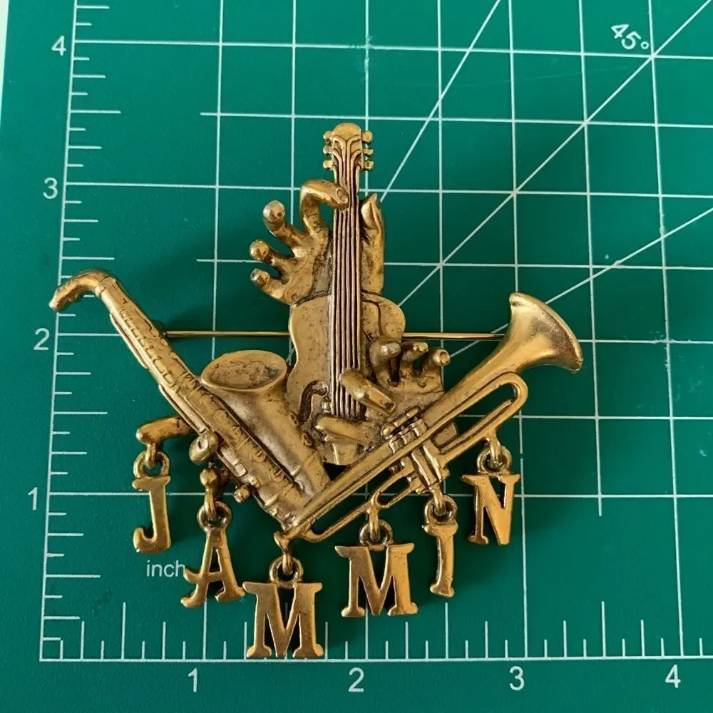 Vintage Jammin Musical Jazz Brooch